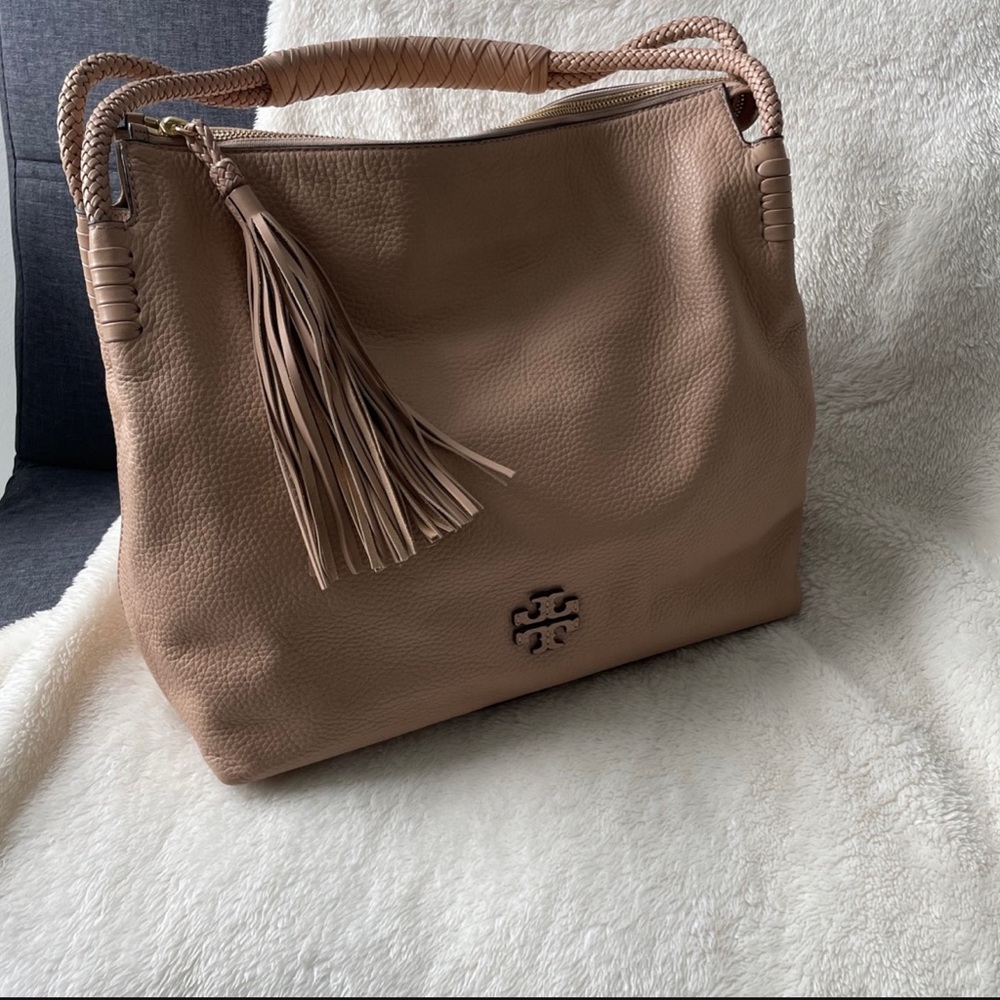 Tory Burch Taylor Pebbled Leather Hobo Bag